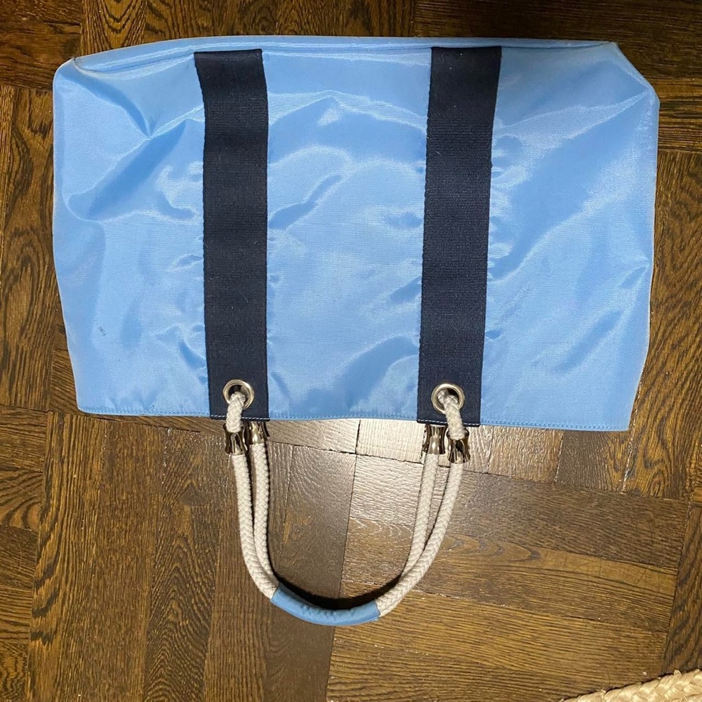 Vineyard Vines Nautical Blue Tote Bag With Navy And Silver Accents View 4